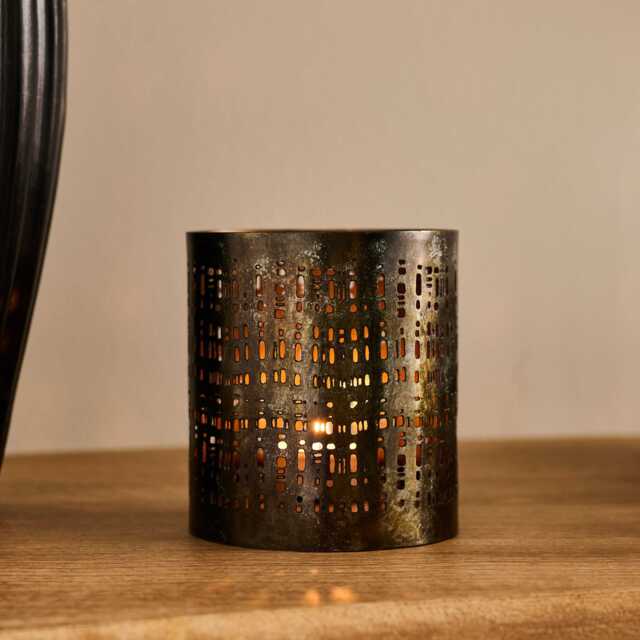 Herriard 10cm Metal Lantern - Rustic Gold - image 1