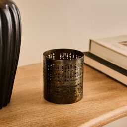 Herriard 10cm Metal Lantern - Rustic Gold - thumbnail 4