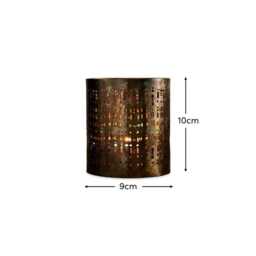 Herriard 10cm Metal Lantern - Rustic Gold - thumbnail 6