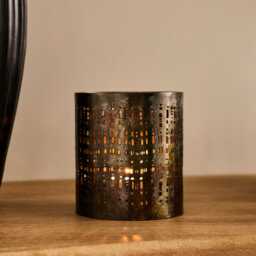 Herriard 10cm Metal Lantern - Rustic Gold - thumbnail 1