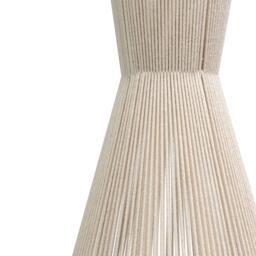 Bari White Cotton String Tapered Pendant - thumbnail 5