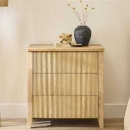 Raleigh 3 Drawer Chest of Drawers - Whitewash - thumbnail 1