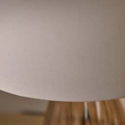 Alma 23cm Champagne Glass Table Lamp & Coningsby Snow White Cotton Lampshade - 30cm - thumbnail 6