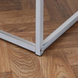 Jay Concrete Effect Console Table - Chrome Legs - thumbnail 3