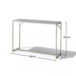 Jay Concrete Effect Console Table - Chrome Legs - thumbnail 5