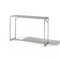 Jay Concrete Effect Console Table - Chrome Legs - thumbnail 4