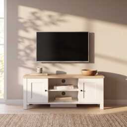 Bampton Alabaster White TV Unit - thumbnail 1