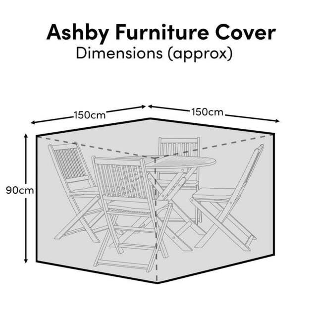 Ashby Round Table 4-Seater Furniture Cover - 150x150x90cm