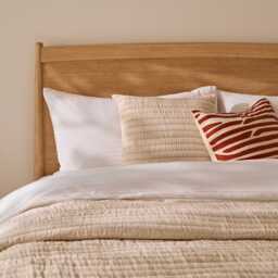 Ida King Size Wooden Bed - Whitewash Oak - thumbnail 6