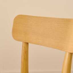 Silvester Pale Oak Bar Stool with Backrest - thumbnail 3