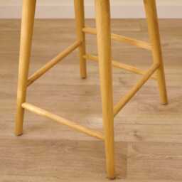 Silvester Pale Oak Bar Stool with Backrest - thumbnail 6