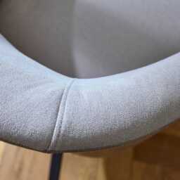 Archer Office Swivel Chair - Soft Beige Faux Leather with Black legs - thumbnail 6