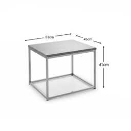 Jay Concrete Side Table - Chrome Frame - thumbnail 5