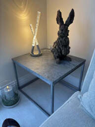 Jay Concrete Side Table - Chrome Frame - thumbnail 4