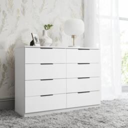 Essie 8 Drawer Chest of Drawers - Pure White