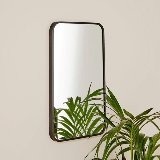 Lyndon 60X40cm Metal Rectangular Mirror - Black - image 1