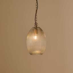 Rosehill 31cm Glass Pendant Light - Clear & Gold