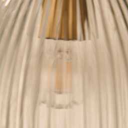 Rosehill 31cm Glass Pendant Light - Clear & Gold - thumbnail 4