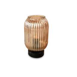 Elland 22.5cm Glass Table Lamp - Champagne & Black - thumbnail 5