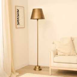 Stowe 136cm Metal Floor Lamp - Gold - thumbnail 2