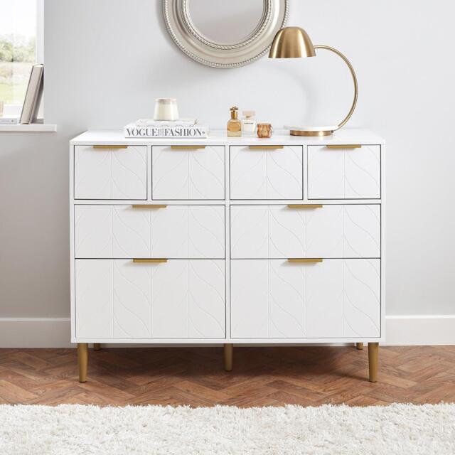 Gloria 8 Drawer Chest of Drawers - White - image 1