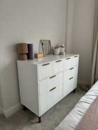 Gloria 8 Drawer Chest of Drawers - White - thumbnail 4