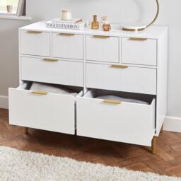 Gloria 8 Drawer Chest of Drawers - White - thumbnail 5