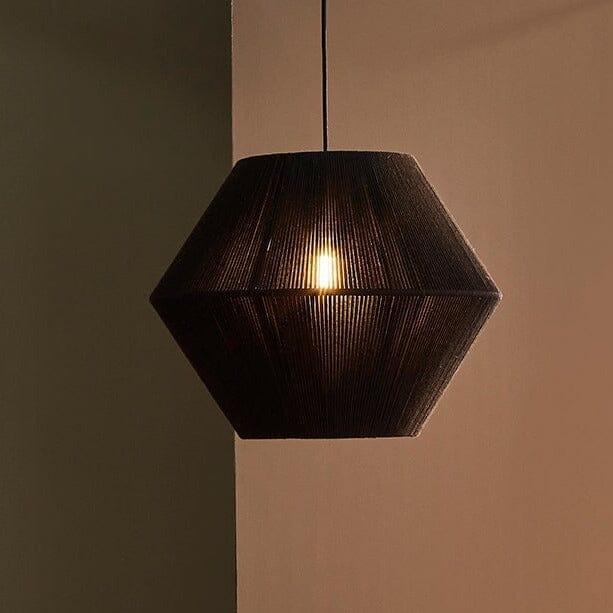 Neri Black Cotton String Pendant - image 1