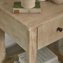 Jade 1 Drawer Bedside Table - Chalked Mango Wood - thumbnail 5