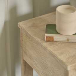 Jade 1 Drawer Bedside Table - Chalked Mango Wood - thumbnail 3