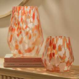 Lazio 28cm Glass Vase - Paprika Confetti - thumbnail 3