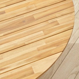 Willow Round Wooden Garden Table -  White Acacia - thumbnail 2
