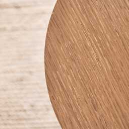 Carter Round Side Table - Whitewash Oak - thumbnail 3
