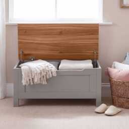 Bampton Blanket Box - Stone Grey - thumbnail 3