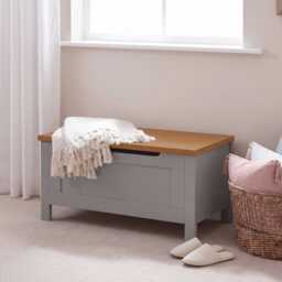 Bampton Blanket Box - Stone Grey - thumbnail 2