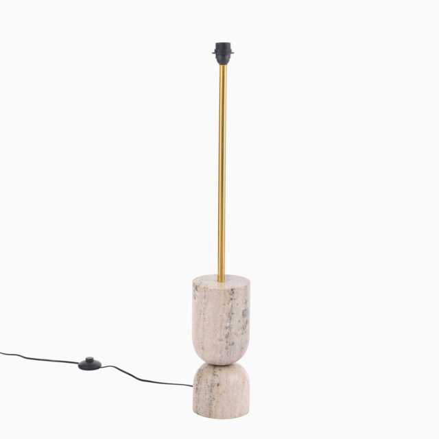 Tiree 97cm Marble Floor Lamp Base - Taupe - image 1
