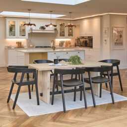 Priya Whitewash Oak Rectangular Dining Table - thumbnail 2
