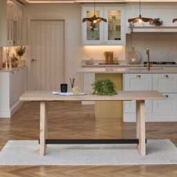 Priya Whitewash Oak Rectangular Dining Table - thumbnail 3