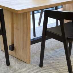 Priya Whitewash Oak Rectangular Dining Table - thumbnail 4