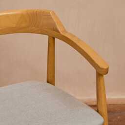 Carter Fawn Linen Dining Armchairs - Set of 2 - Pale Oak Legs - thumbnail 4