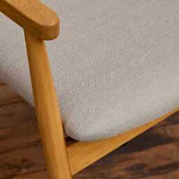 Carter Fawn Linen Dining Armchairs - Set of 2 - Pale Oak Legs - thumbnail 3