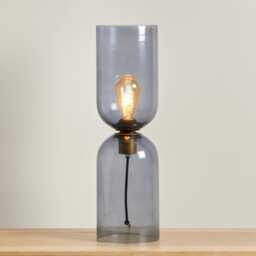 Sutton 50cm Lamp - Smoked Glass - thumbnail 2