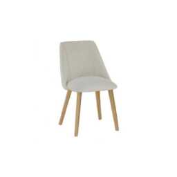 Ella 160cm Pale Oak Dining Table Set - 6 Seater - 4 Freya Dining Chairs with  2 Freya Armchairs - Light Beige with Pale Oak Legs - thumbnail 6