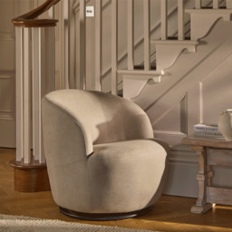 Sawyer 68cm Swivel Armchair - Soft Beige - thumbnail 2