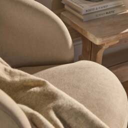 Sawyer 68cm Swivel Armchair - Soft Beige - thumbnail 4