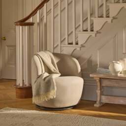 Sawyer 68cm Swivel Armchair - Soft Beige - thumbnail 5