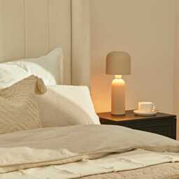 Eltham 39cm Metal Table Lamp - Taupe - thumbnail 2