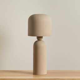 Eltham 39cm Metal Table Lamp - Taupe - thumbnail 1