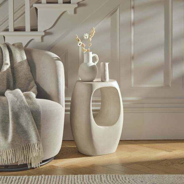 Sohan 32cm Side Table - Sand Concrete - image 1