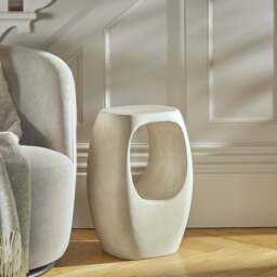 Sohan 32cm Side Table - Sand Concrete - thumbnail 3